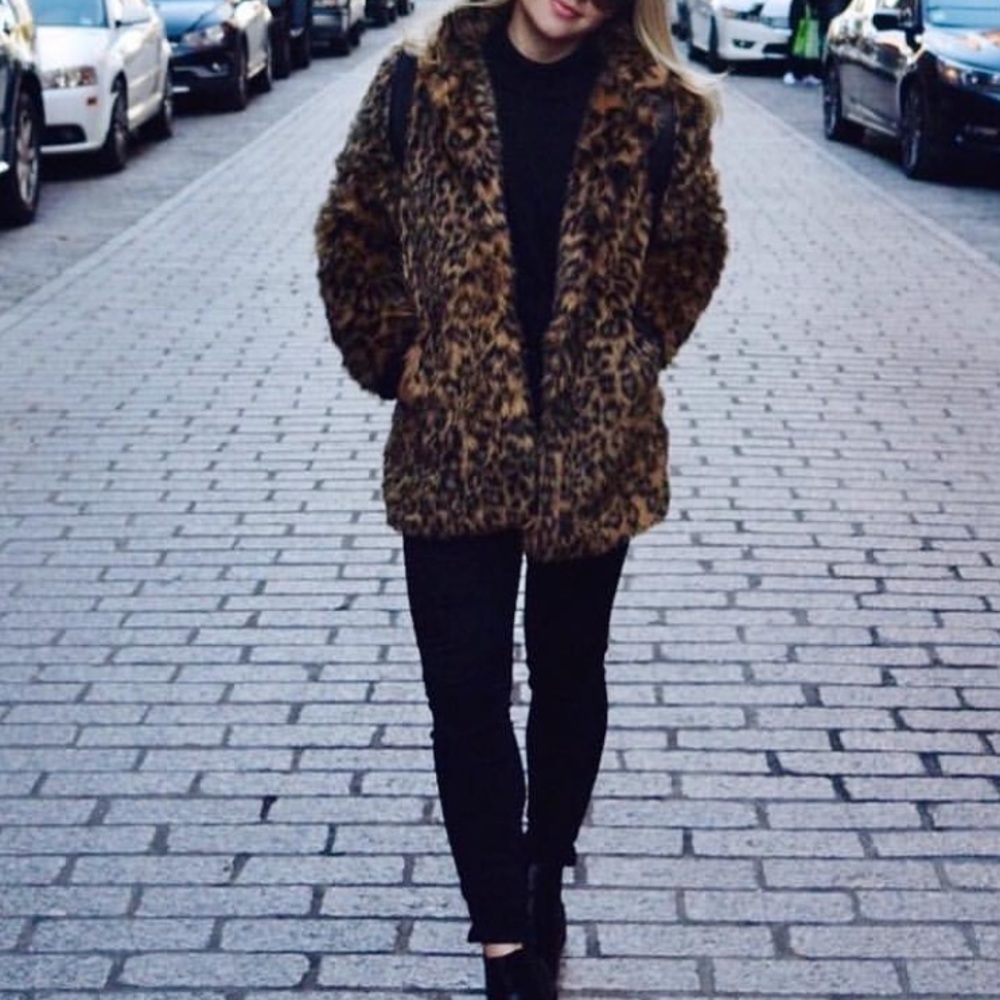 Cheetah Faux Fur Jacket